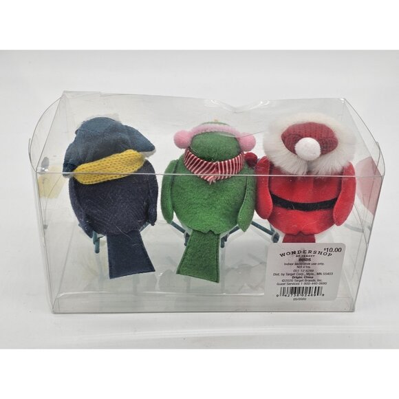 Wondershop Featherly Friends Mini Birds Set of 3 Christmas Holiday Winter 2020 - Picture 7 of 9